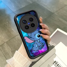HONTINGA Vivo X300 Pro ile Uyumlu Kılıf Kamera Koruyucu Basitlik Anti Düşme Kamera Korumalı Şirin Kedi Stitch Siyah Desen Yumuşak Silikon Couple Telefon Kılıfı Kadın ve Erkek Için Uygundur K2-0684