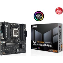 Marmara Qumasch Asus Tuf Gamıng A620AM-PLUS, 4xddr5, 2x M.2, Hdmı, 2xdp, Amd Ryzen 7000 Serisi, Am5 Soket Anakart