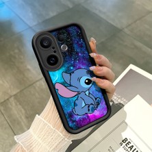 HONTINGA Vivo X200 Fe ile Uyumlu Kılıf Kamera Koruyucu Basitlik Anti Düşme Kamera Korumalı Şirin Kedi Stitch Siyah Desen Yumuşak Silikon Couple Telefon Kılıfı Kadın ve Erkek Için Uygundur K2-0684