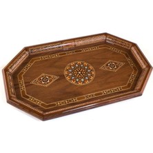 Helena Wood Art Tiryaki Bombe Byk Tepsı  (51X32X3.5 Cm)