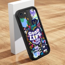 HONTINGA iPhone Se 2020 ile Uyumlu Kılıf Kamera Koruyucu Basitlik Anti Düşme Kamera Korumalı Kedi Siyah Desen Yumuşak Silikon Couple Telefon Kılıfı Kadın ve Erkek Için Uygundur K2-0681