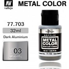 Vallejo 77703 32 ml. Dark Aluminium, Metal Color Serisi Model Boyası