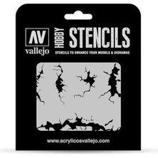 Vallejo ST-TX001 1/35 Duvar Çatlağı Desenli Esnek Boya Şablonu