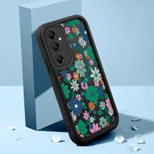 HONTINGA Samsung Galaxy A05S ile Uyumlu Kılıf Kamera Koruyucu Basitlik Anti Düşme Kamera Korumalı Çiçekli Siyah Desen Yumuşak Silikon Couple Telefon Kılıfı Kadın ve Erkek Için Uygundur K2-0682