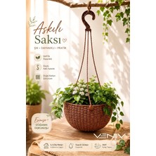 Veniv Rattan Makrome Saksı 2 Litre 1 Adet