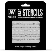 Vallejo ST-TX006 1/35 Ahşap Dokusu-1 Desenli Esnek Boya Şablonu