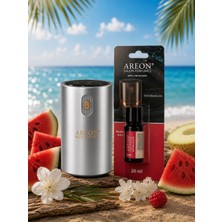 Areon Aromatik Difüzör Gümüş (Klasik Metal) + Watermelon