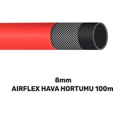 Rüzgar Makina SGS4330 Sgs 8 mm Aırflex Hava Hortumu 100 mt Kırmızı (140GR/MT)