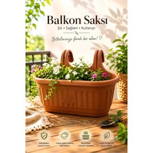 Veniv Dekoratif Antik Orta Güneş Asmalı Balkon Saksısı 6,40 Litre 1 Adet