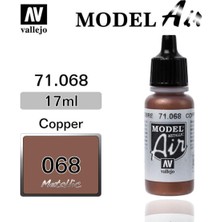 Vallejo 71068 18 ml. Copper, Model Air Serisi Model Boyası