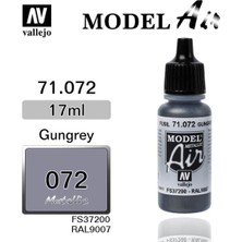 Vallejo 71072 18 ml. Gun Metal, Model Air Serisi Model Boyası