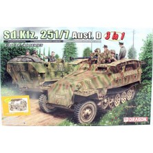 Dragon 6223 1/35 Ölçek, Sd.Kfz. 251/7 Ausf. D (3 İn 1) Personel Taşıyıcı Plastik Model Kiti