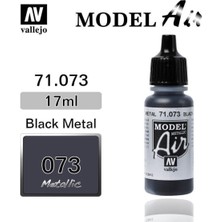 Vallejo 71073 18 ml. Black, Model Air Serisi Model Boyası