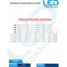 OEM Samsung UE43KU7000 Tv LED Bar 8 Parca 43 Inc