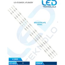 OEM Lg 47LB652V 4 Parça 47 Inc Tv LED Bar