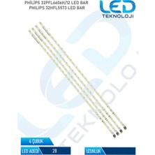 OEM Philips 32PFL6606H/12 Tv LED Bar 4 Parca 32 Inc