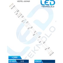 OEM Vestel 43U9401 4 Parça 43 Inc Tv LED Bar