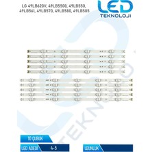 OEM Lg 49LB550V 10 Parça 49 Inc Tv LED Bar