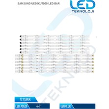 OEM Samsung UE50KU7000 12 Parça 50 Inc Tv LED Bar