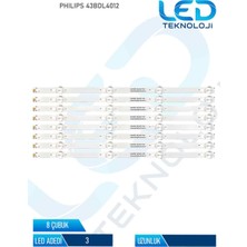 OEM Philips 43BDL4012  8 Parca 43 Inc Tv LED Bar