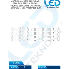 OEM Arcelik A65L 8752 5s Tv LED Bar 10 Parca 65 Inc