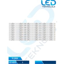 OEM Sharp LC-49CUF8462ES  LED Bar 10 Parca 50 Inc
