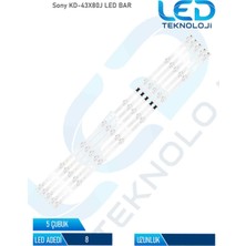 OEM Sony KD-43X80J Tv LED Bar 5 Parca 43 Inc