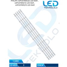 OEM Philips 43PUS7805/62 Tv LED Bar 5 Parca 43 Inc