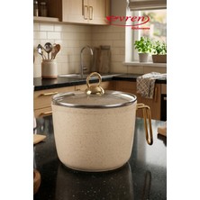 EVREN MUTFAK 16 cm Cream(Krem) Bardak Model Kapaklı Sütlük Sosluk 1,5 Lt