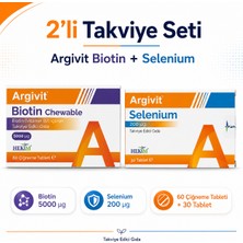 Argivit Biotin 5000 Mcg 60 Çiğneme Tableti +  Selenium 200 Mcg 30 Tablet 2’li Set