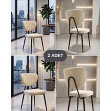 Özcan Mobilya Aksesuar 2 Adet Siyah Metal Ayak Mutfak Salon Sandalyesi Kafe Restoran Sandalyesi Demonte Sandalye