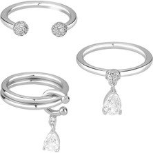 Merano Design Vine Rhodium Yüzük