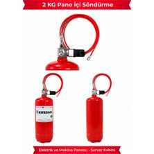 Bursan 2 kg FM200 Pano Içi Otomatik Yangın Söndürme Sistemi Basınç Switchli