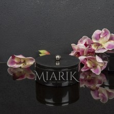 Miarik Design Dekoratif Mermer Pirinç Kulplu Dekoratif Kutu