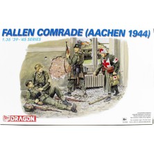 Dragon 6119 1/35 Ölçek, Yere Düşmüş Yoldaş ve Asker Figürleri (AACHEN1944), Plastik Model Kiti