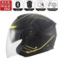 Scoyco OF669 Cavalry Motosiklet Kaskı Güneş Vizörlü Yarım Açık Motorcu Kask