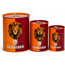 Galatasaray Lisanslı Aslan Baskılı Kumbara Seti - Çocuklar Için 3'lü Taraftar Kumbarası