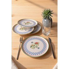 Keramika Rose Line Nordic Pasta Tabağı 22 cm 4 Adet 22911