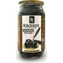 Kroisos Organic Siyah Zeytin 700 gr Orta Boy