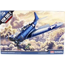 Academy 12335 1/48 Ölçek, USN SBD-2 (Midway) Savaş Uçağı, Plastik Model kiti