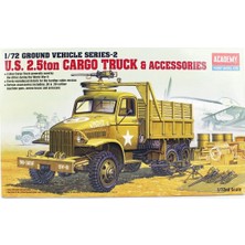Academy 13402 1/72 Ölçek, Amerikan. 2.5 ton Kargo kamyonu ve aksesuarları Demonte, Plastik Maket Seti