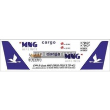 Babibi DAT01095 1/144 Ölçek, Mng Cargo, 737-400, Dekal Çıkartma