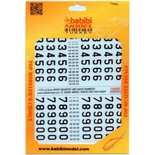 Babibi DDT01004 1/32 Ölçek, Türk Hava Kuvvetleri Rakam Seti, Dekal Çıkartma
