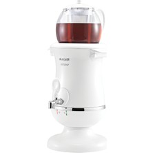 Arçelik K 3285 C Beyaz Semaver 1,2 L Cam Demlik ve 2,5 L Su Isıtıcı Kapasitesi ile Estetik Tasarım