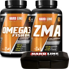 Hardline Nutrition Omega3 & Zma 180 Kapsül Çinko ve Magnezyum İçeren Besin Takviyesi