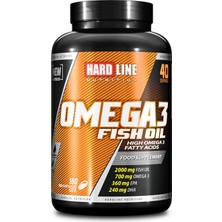 Hardline Nutrition Omega 3 Fishoil 160 Kapsül Türkiye Menşeli Yüksek EPA ve DHA İçerikli Besin