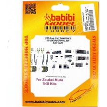 Babibi BD3-0025 1/48 Ölçek, F-4c Phantom Iı Zoukei Mura Için Kokpit Seti, Dekal Çıkartma
