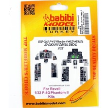 Babibi BD3-0015 1/32 Ölçek, F-4g Phantom Iı Wild Weasel Revell Için Kokpit Seti, Dekal Çıkartma
