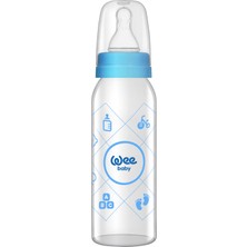 Wee Baby Klasik Dayanıklı Cam Biberon 250 Ml Yavaş Akış 0-6 Ay Mavi