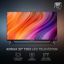 Korax T2S2 32"  82 Ekran LED Tv